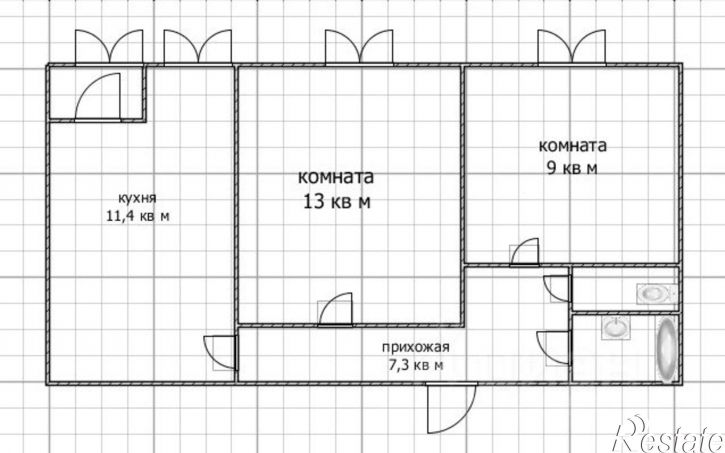 2-комн квартира Уфа г., Ленинский