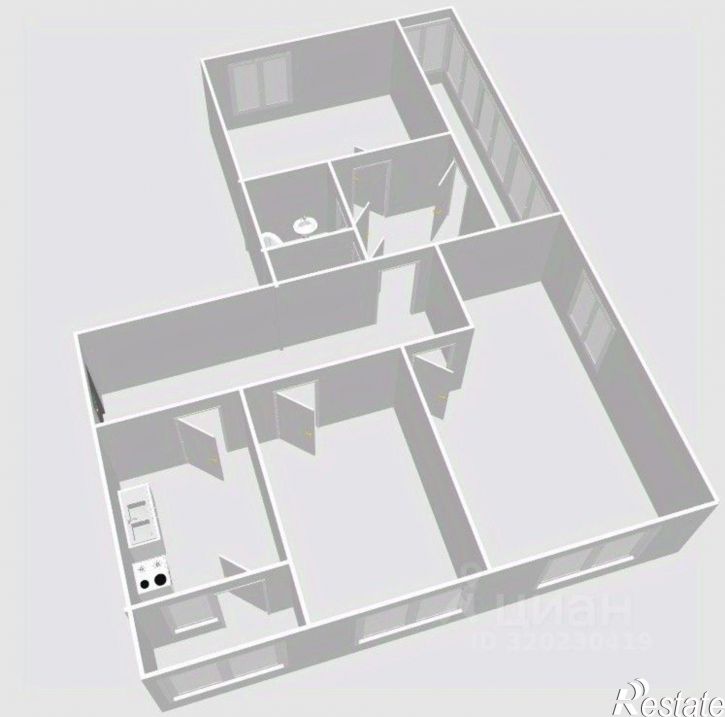 3-комн квартира улица Ахметова, 300/2,  д. 300/2