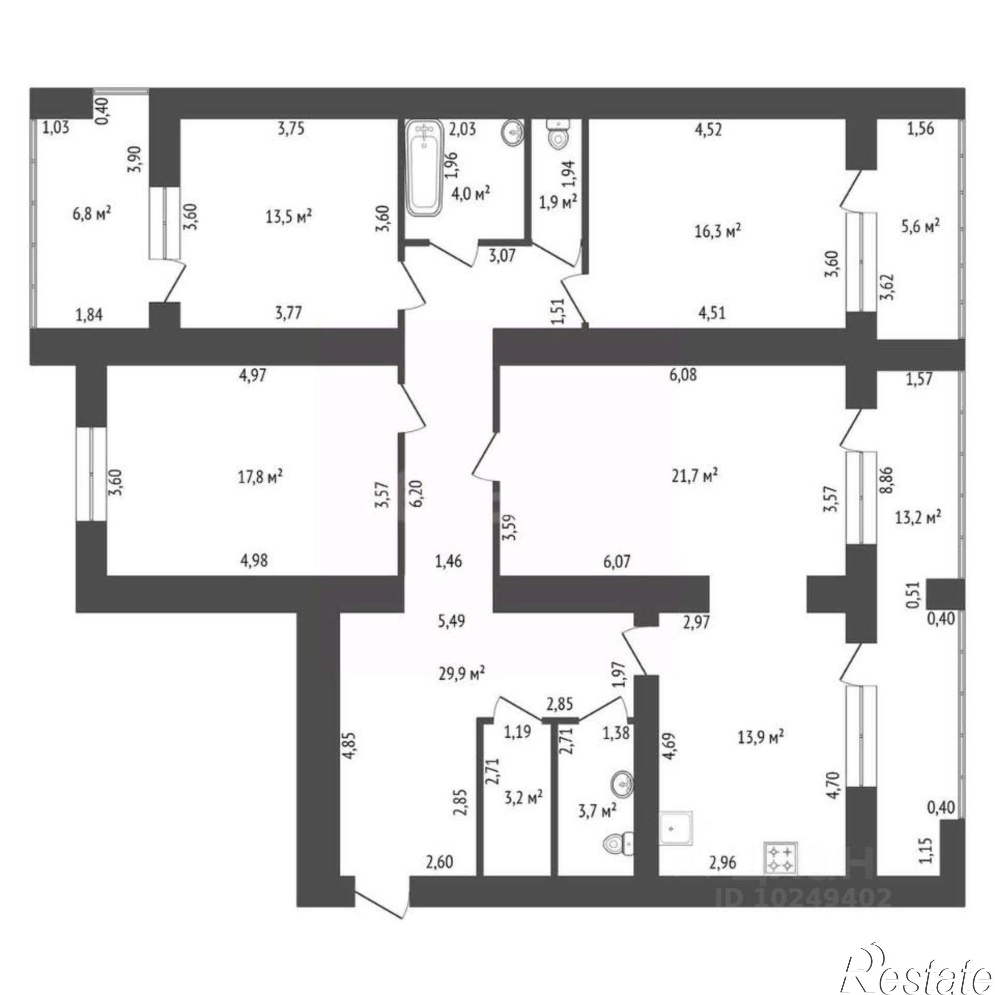 Купить квартиру за 19 600 000 рублей на Новомостовая улица, 8