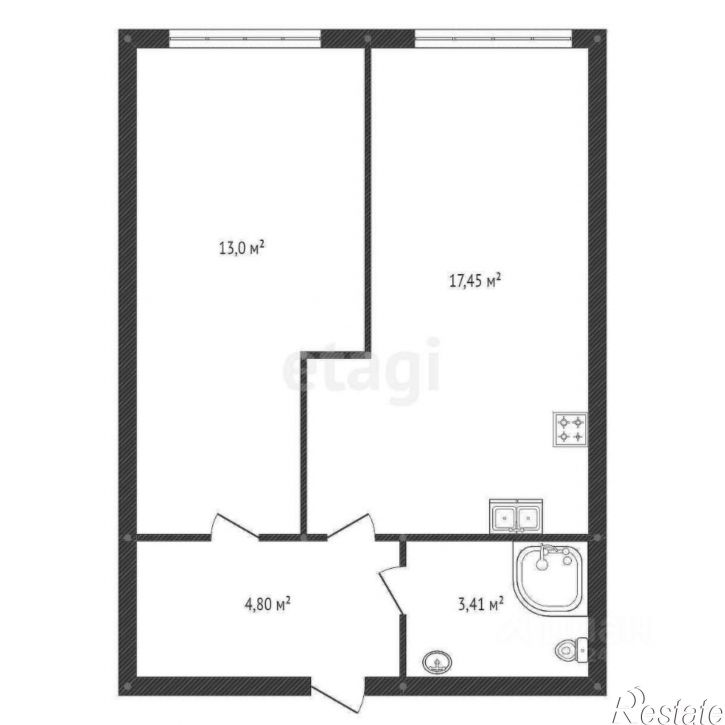 1-комн квартира улица Аксакова, 81,  д. 81