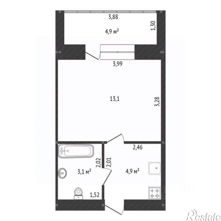 1-комн квартира улица Цюрупы, 134,  д. 134
