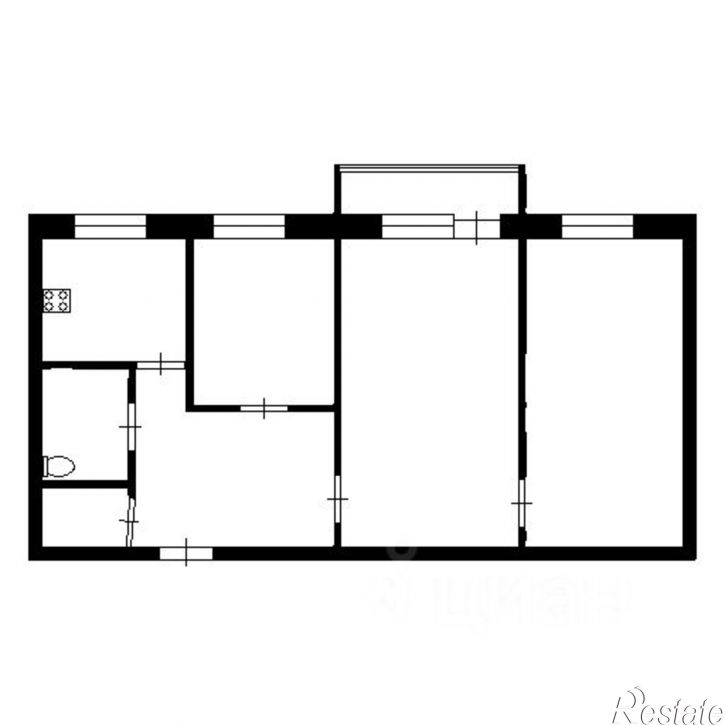 3-комн квартира улица Баязита Бикбая, 14,  д. 14