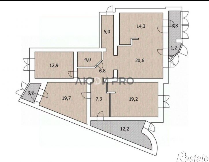 4-комн квартира улица Менделеева, 140/3,  д. 140/3