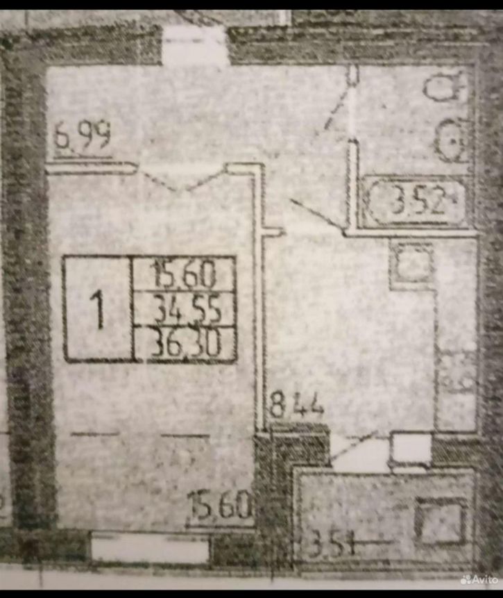 1-комн квартира ул Союзная, д. 37/1