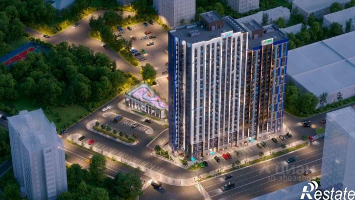 2-комн квартира в новом доме Комсомольская улица, 2 к2,  д. 2 к2