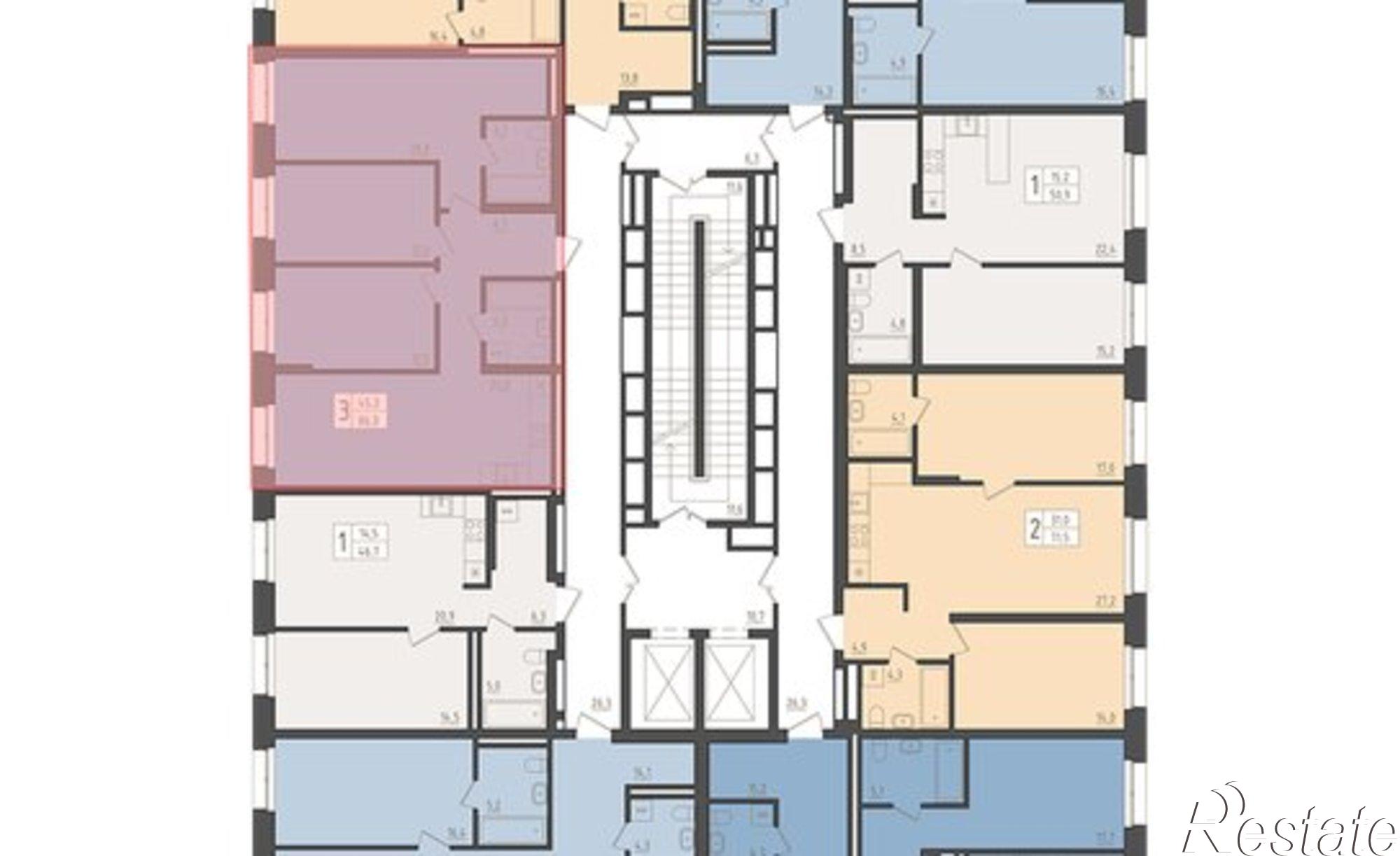 Купить квартиру за 23 732 500 рублей на ул Аксакова, 14/1