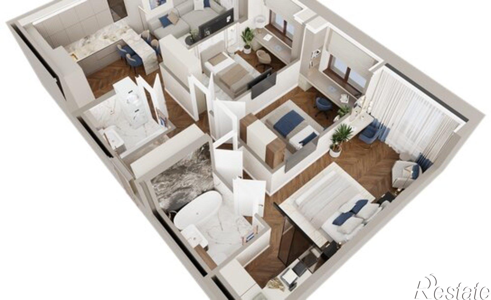 Купить квартиру за 23 732 500 рублей на ул Аксакова, 14/1