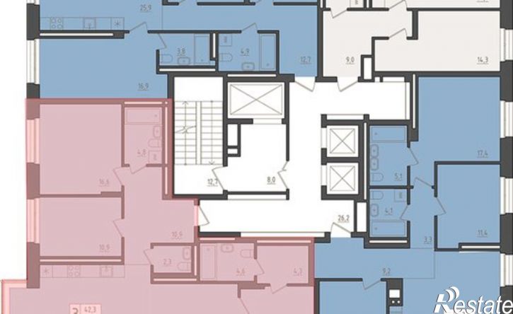 3-комн квартира в новом доме ул Аксакова, 14 1,  д. 14 1,  к. 1