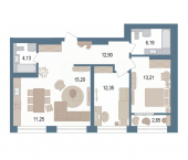 3-комн, 76 кв м, этаж 14/14 улица Пархоменко, 156Ж