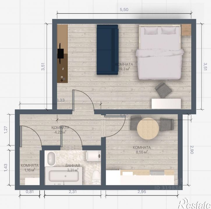 1-комн квартира ул Рихарда Зорге, 17/8,  д. 17/8