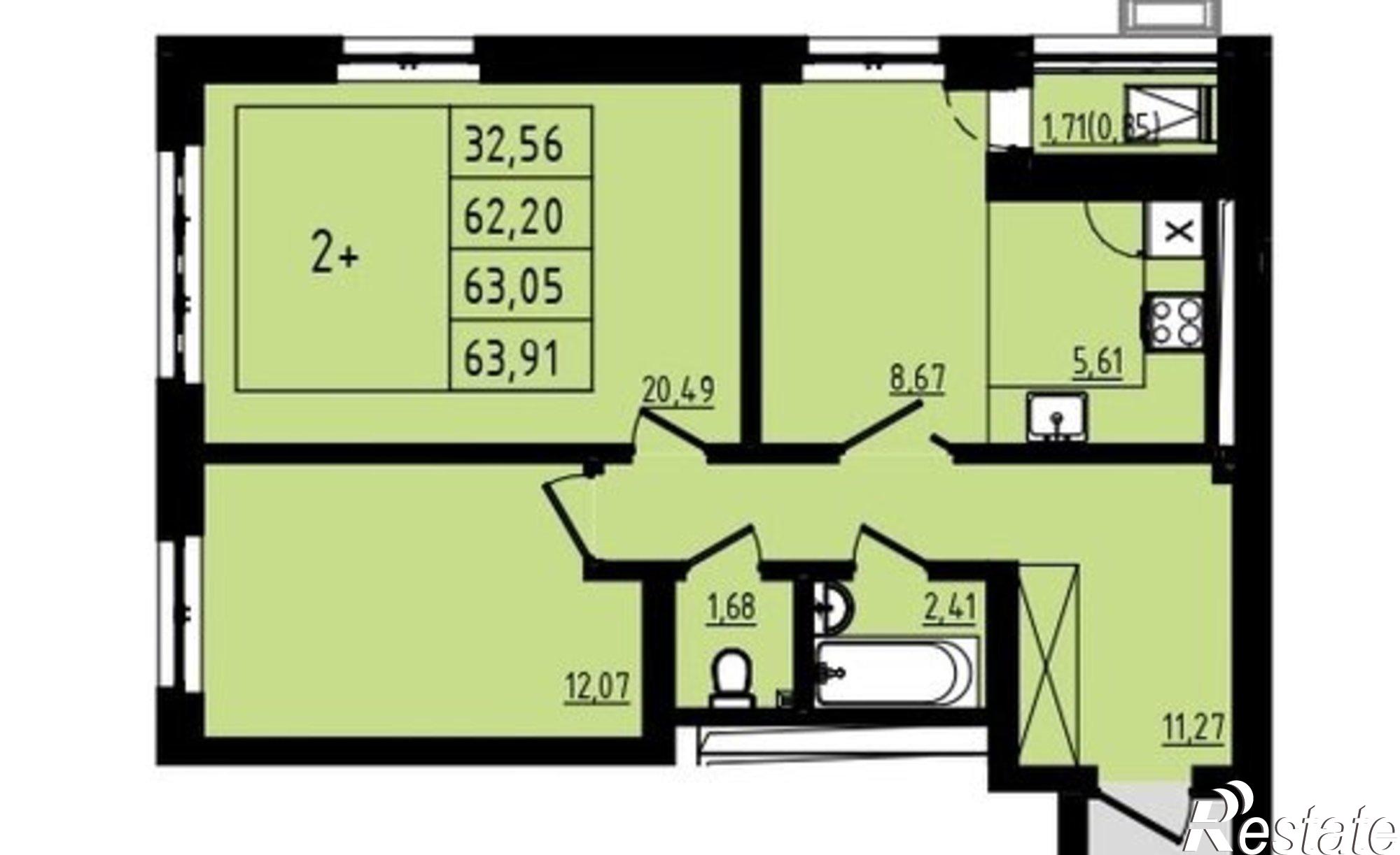 Купить квартиру за 7 878 100 рублей на ул Майора Доставалова, 7