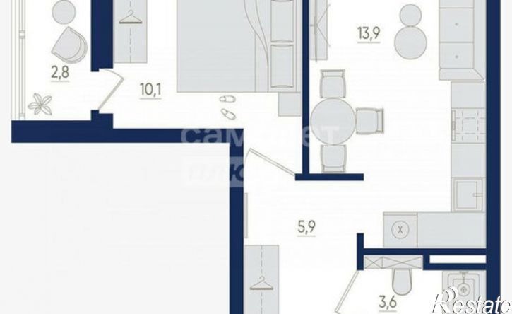 1-комн квартира в новом доме