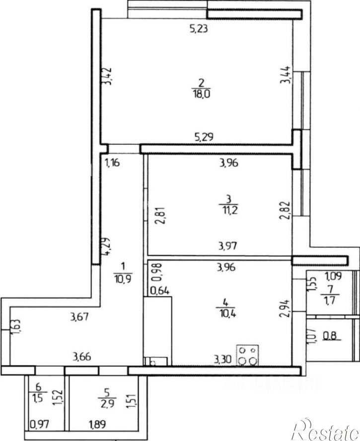 2-комн квартира улица Энтузиастов, 6,  д. 6