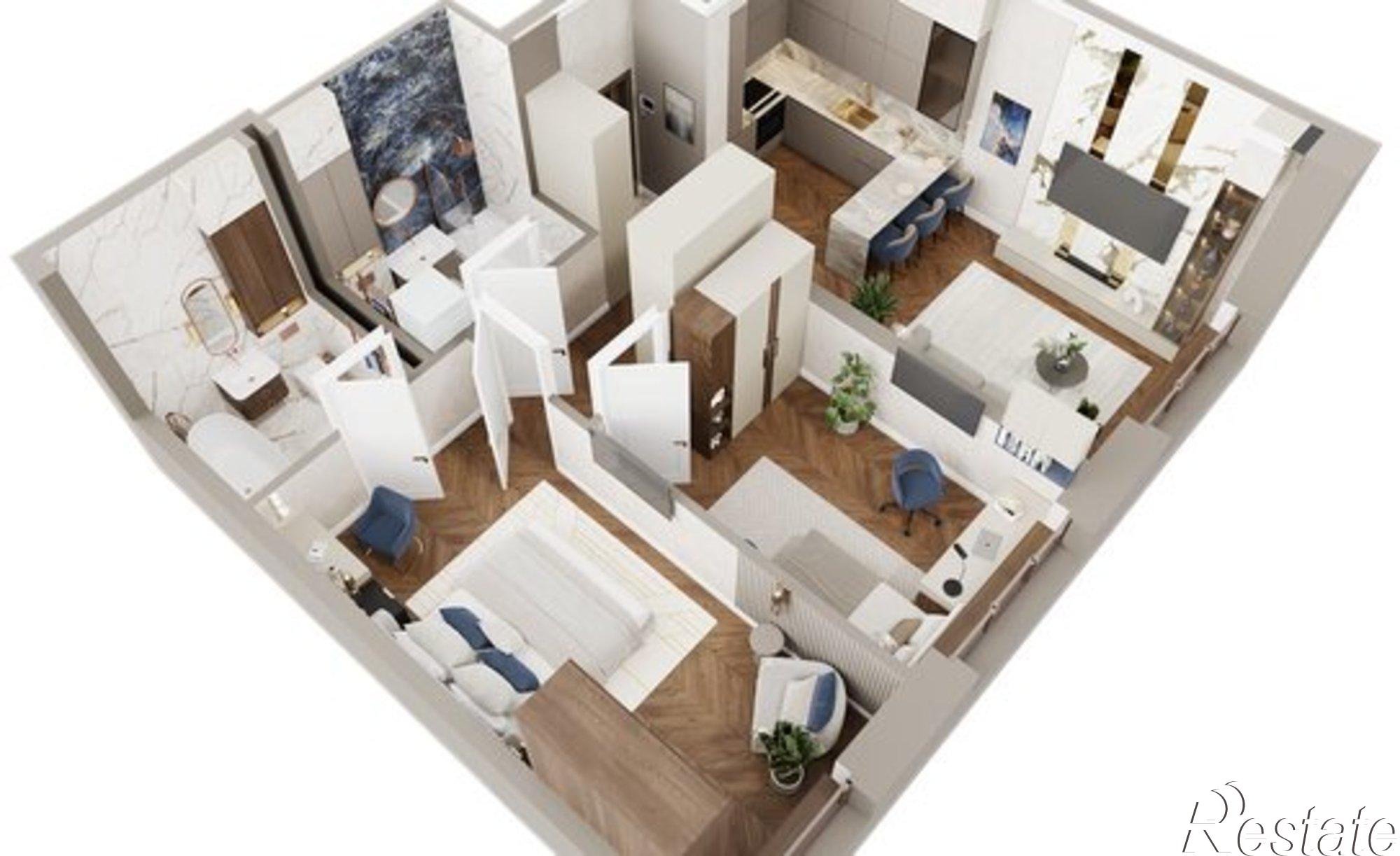 Купить квартиру за 15 456 000 рублей на ул Аксакова, 14 1