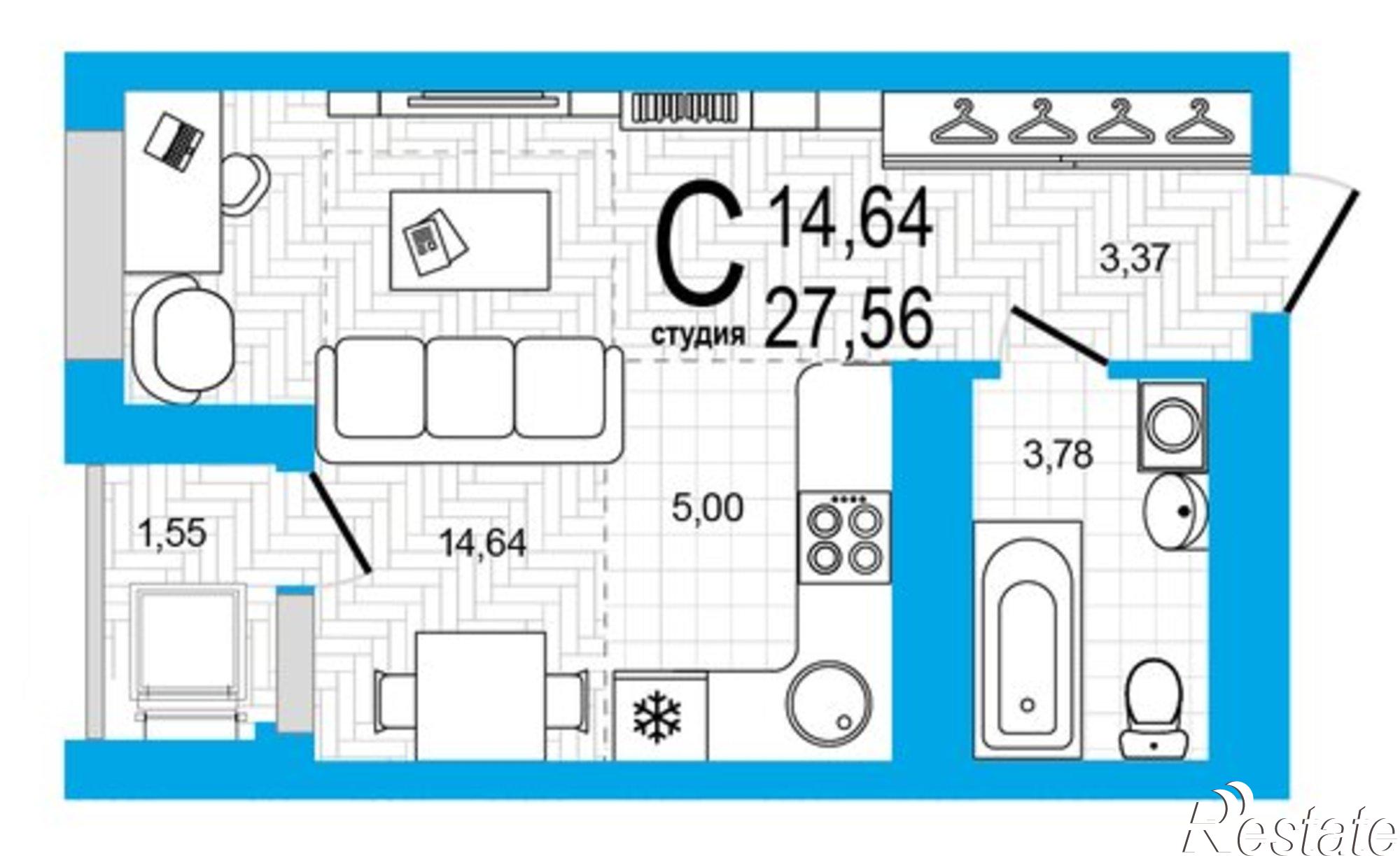 Купить квартиру за 4 781 660 рублей на Яркий бульвар, 10