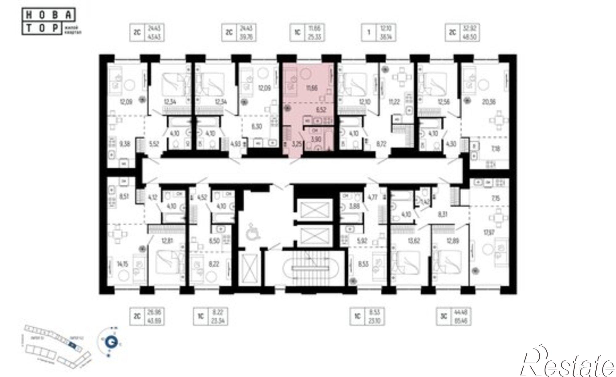 Купить квартиру за 6 899 900 рублей на улица Рудольфа Нуреева, 7