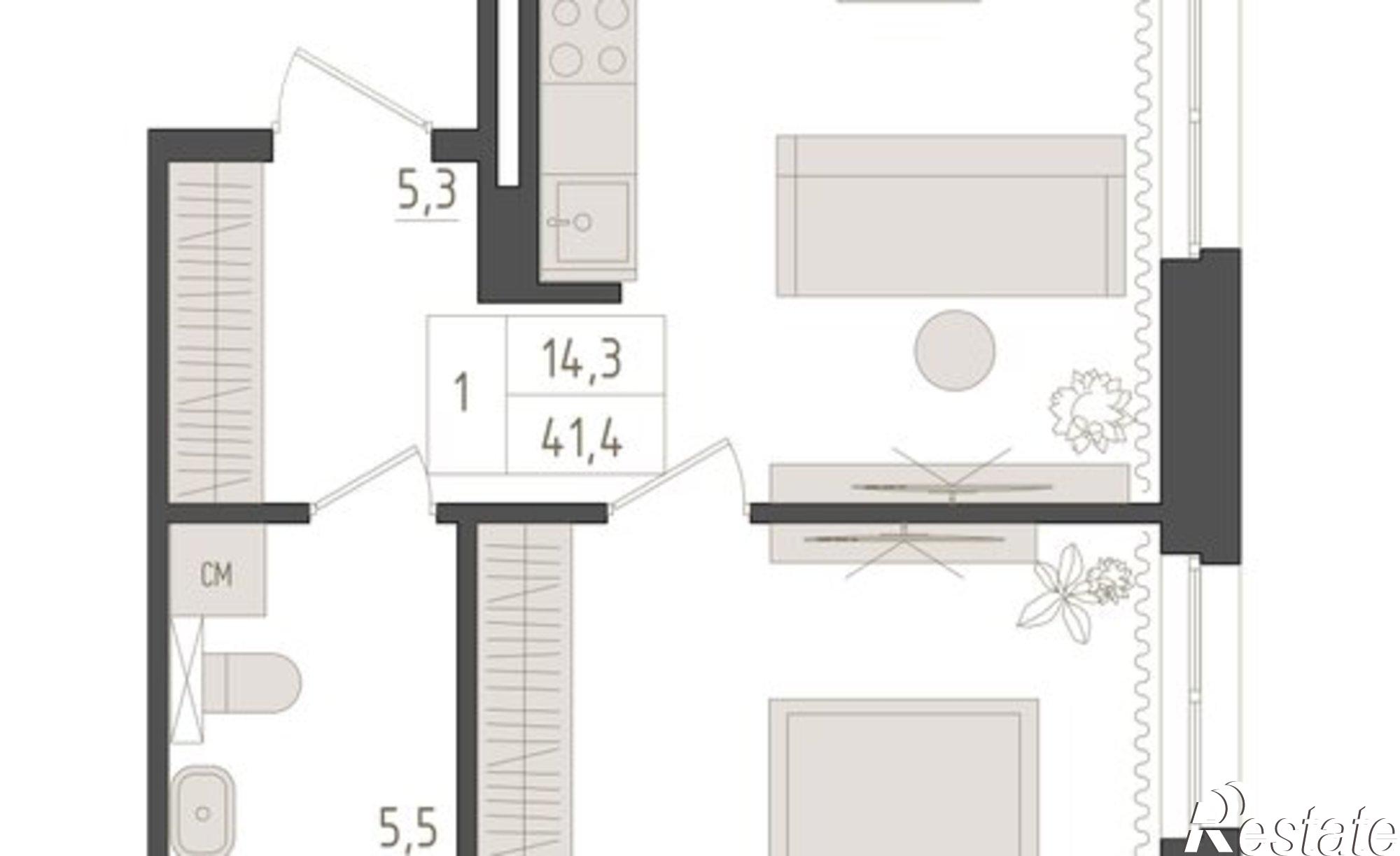 Купить квартиру за 11 178 000 рублей на ул Аксакова, 14 1