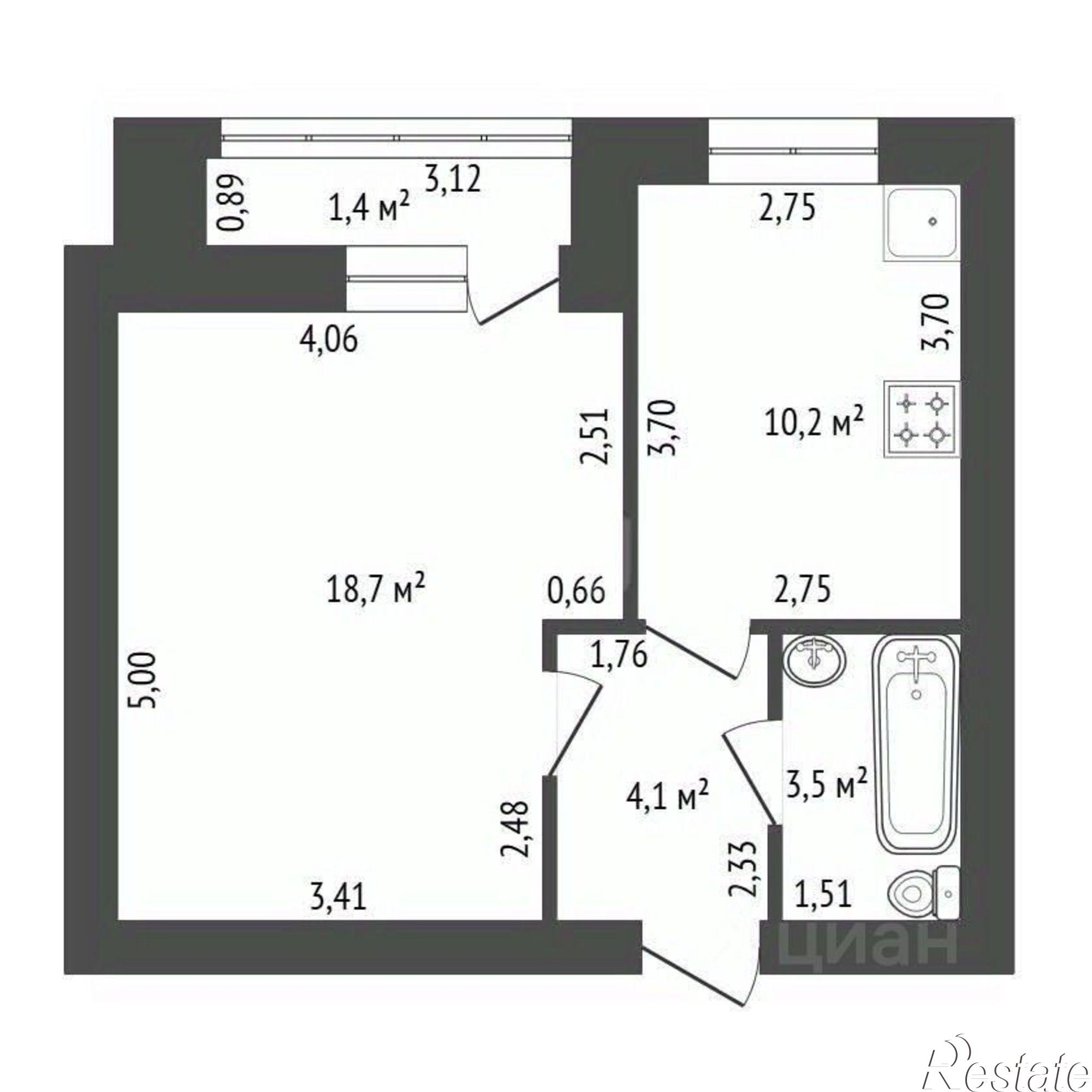 Купить квартиру за 6 200 000 рублей на улица Даяна Мурзина, 12