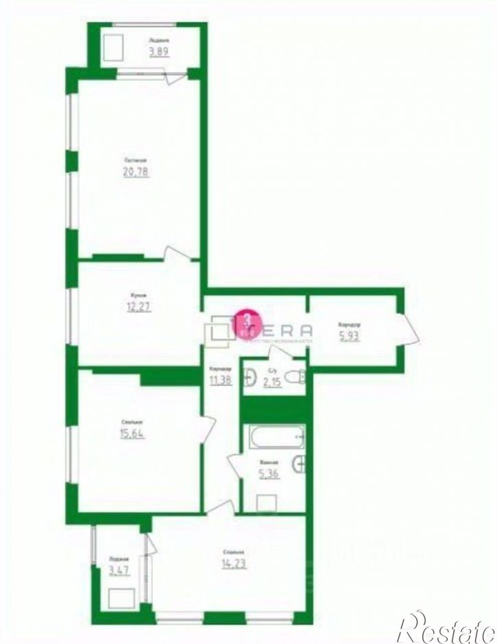 3-комн квартира Айская улица, 39,  д. 39