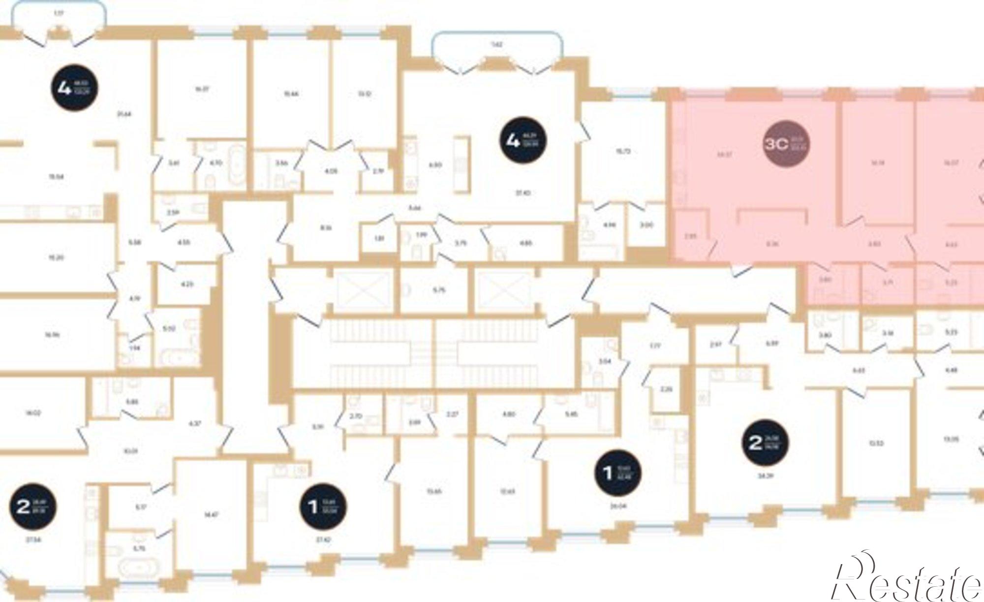 Купить квартиру за 32 992 000 рублей на улица Рихарда Зорге, 73