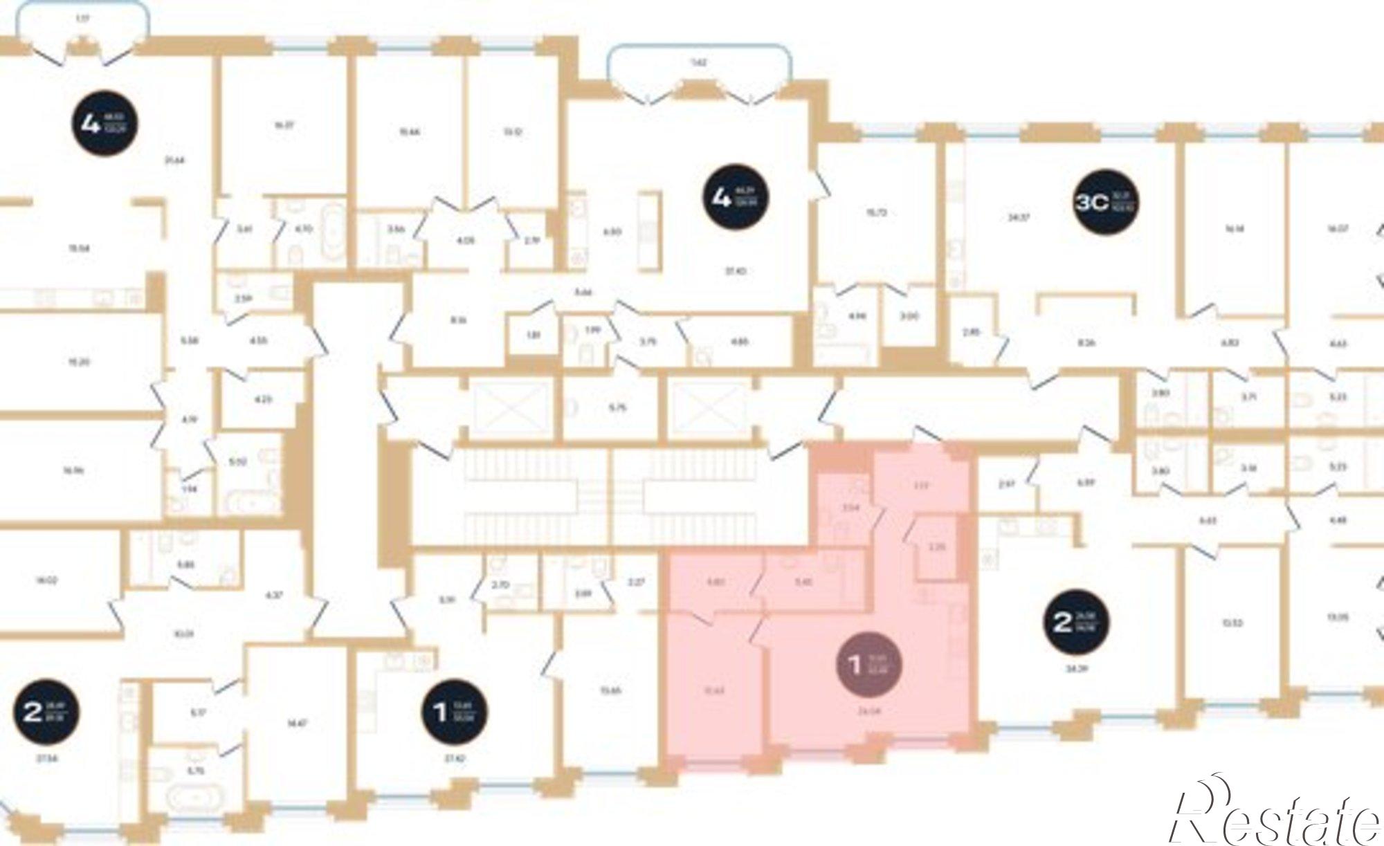 Купить квартиру за 19 993 600 рублей на улица Рихарда Зорге, 73