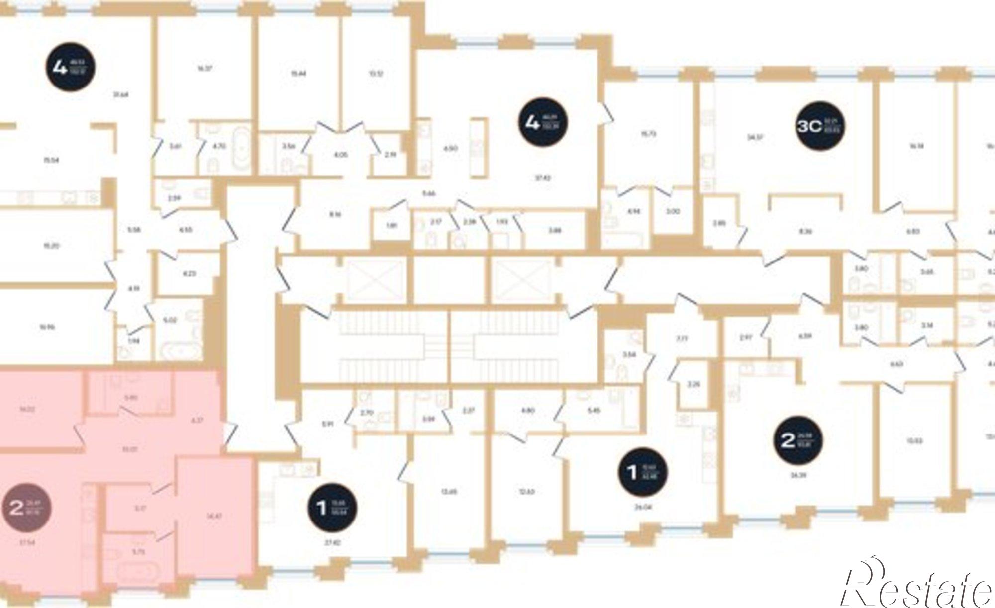 Купить квартиру за 27 467 400 рублей на ул Рихарда Зорге, 73 3