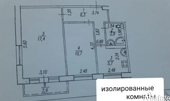 2-комн квартира ул Парковая, 18/1,  д. 18/1