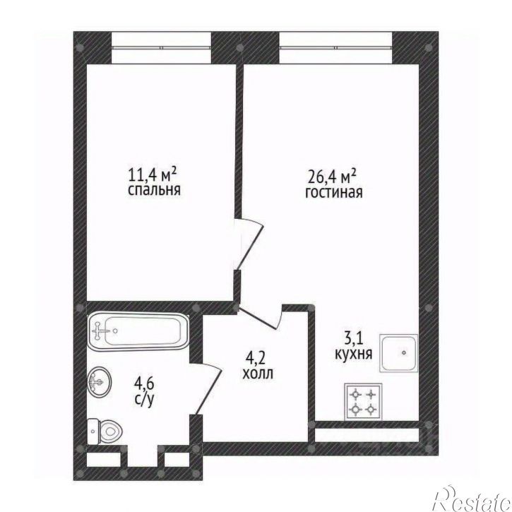 2-комн квартира ул Гали Ибрагимова, 5/1,  д. 5/1