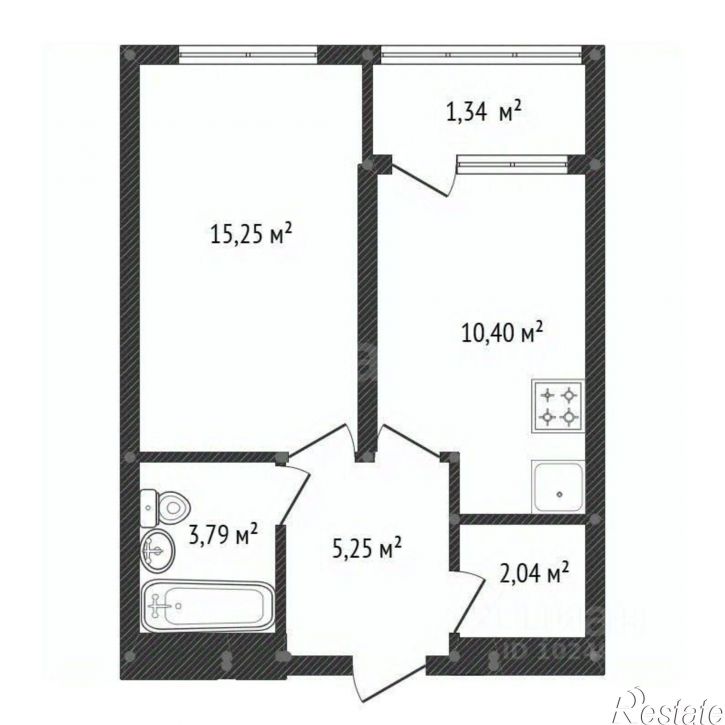 1-комн квартира ул Испытателей, 91,  д. 91