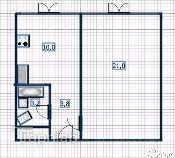 1-комн квартира проспект Октября, 180,  д. 180