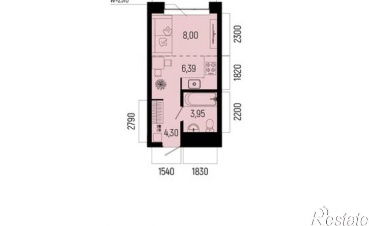 1-комн квартира в новом доме улица Рудольфа Нуреева, 9,  д. 9