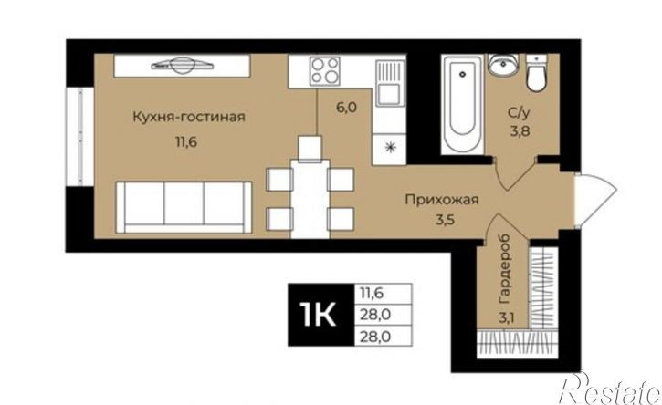 1-комн квартира в новом доме улица Ленина, 190 к1,  д. 190 к1