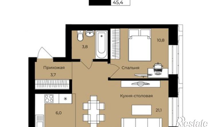 1-комн квартира в новом доме ул Ленина, 190 1,  д. 190 1,  к. 1