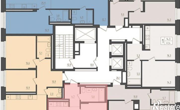 1-комн квартира в новом доме улица Аксакова, 18,  д. 18