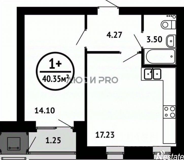 1-комн квартира улица Даяна Мурзина, 11/1,  д. 11/1