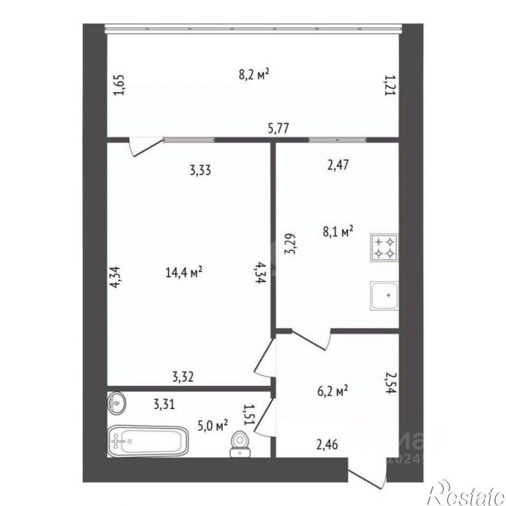 1-комн квартира ул Интернациональная, 15,  д. 15
