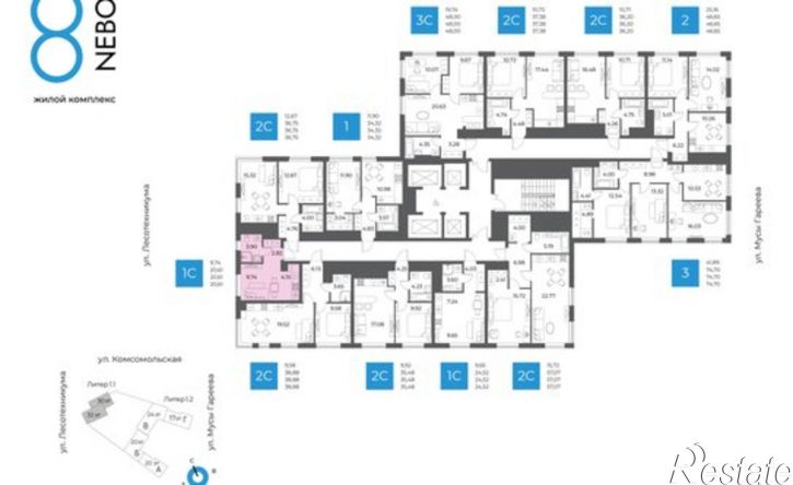 1-комн квартира в новом доме ул Лесотехникума, 15,  д. 15