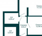 3-комн, 65 кв м, этаж 26/31 ул Комсомольская, 122 1
