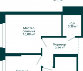 4-комн, 68 кв м, этаж 13/31 ул Комсомольская, 122 1