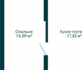 2-комн, 42 кв м, этаж 24/31 ул Комсомольская, 122 1