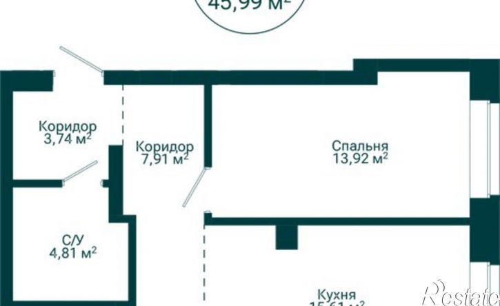 1-комн квартира в новом доме ул Комсомольская, 122 А,  д. 122 А,  к. А