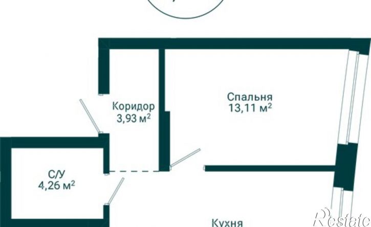2-комн квартира в новом доме Комсомольская улица, 122 к1,  д. 122 к1