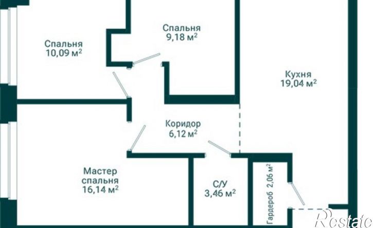4-комн квартира в новом доме ул Комсомольская, 122 1,  д. 122 1,  к. 1