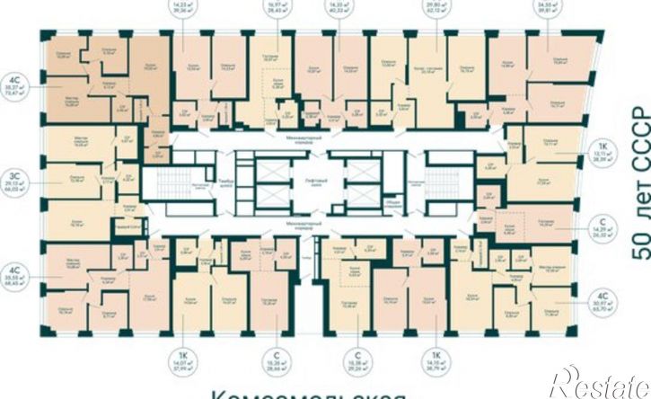 4-комн квартира в новом доме ул Комсомольская, 122 1,  д. 122 1,  к. 1