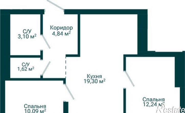 2-комн квартира в новом доме ул Комсомольская, 122 А,  д. 122 А,  к. А