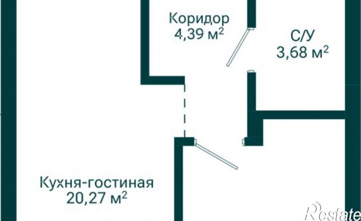 2-комн квартира в новом доме Комсомольская улица, 122,  д. 122
