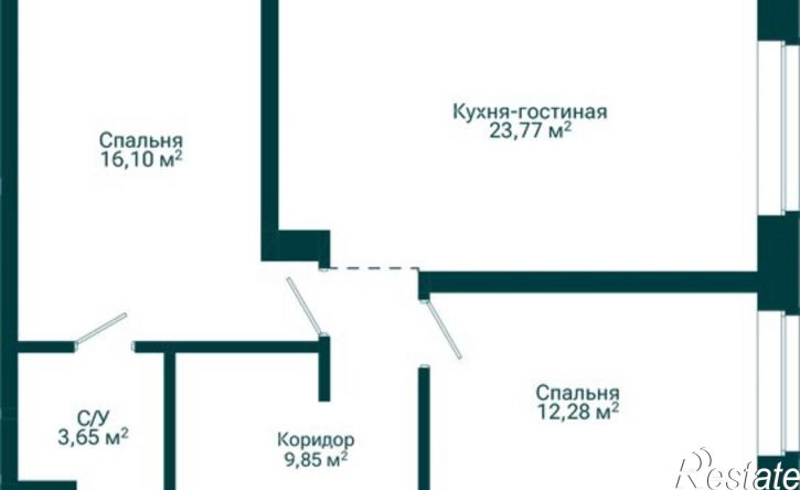 4-комн квартира в новом доме Комсомольская улица, 122,  д. 122