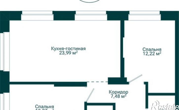 3-комн квартира в новом доме ул Комсомольская, 122 А,  д. 122 А,  к. А