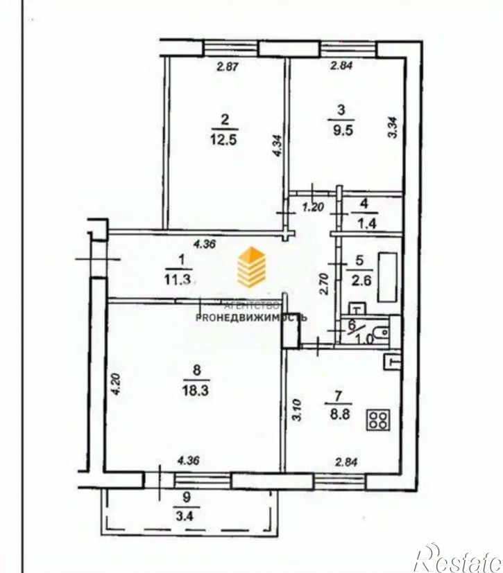 3-комн квартира улица Бессонова, 35,  д. 35