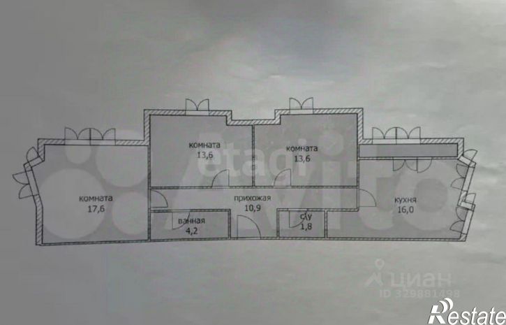3-комн квартира Бородинская улица, 9,  д. 9